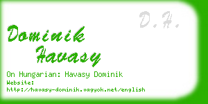 dominik havasy business card